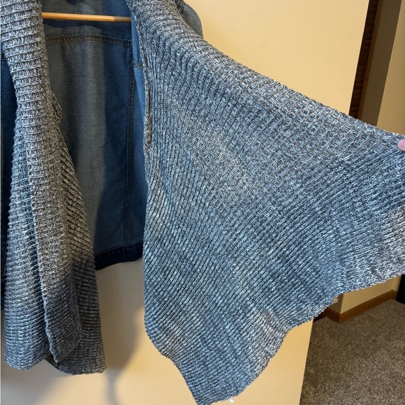 BKE Denim Jacket with Knit Collar - Picture 8 of 10